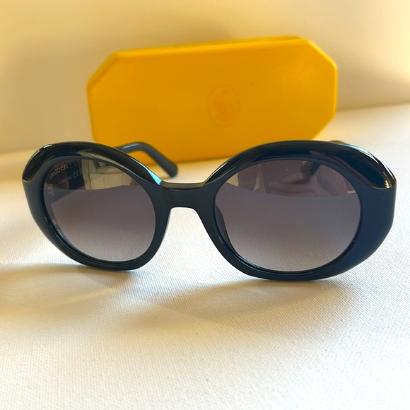 BNIB SWAROVSKI CRYSTAL SUNGLASSES BLACK 52-21-140 - Picture 11 of 14